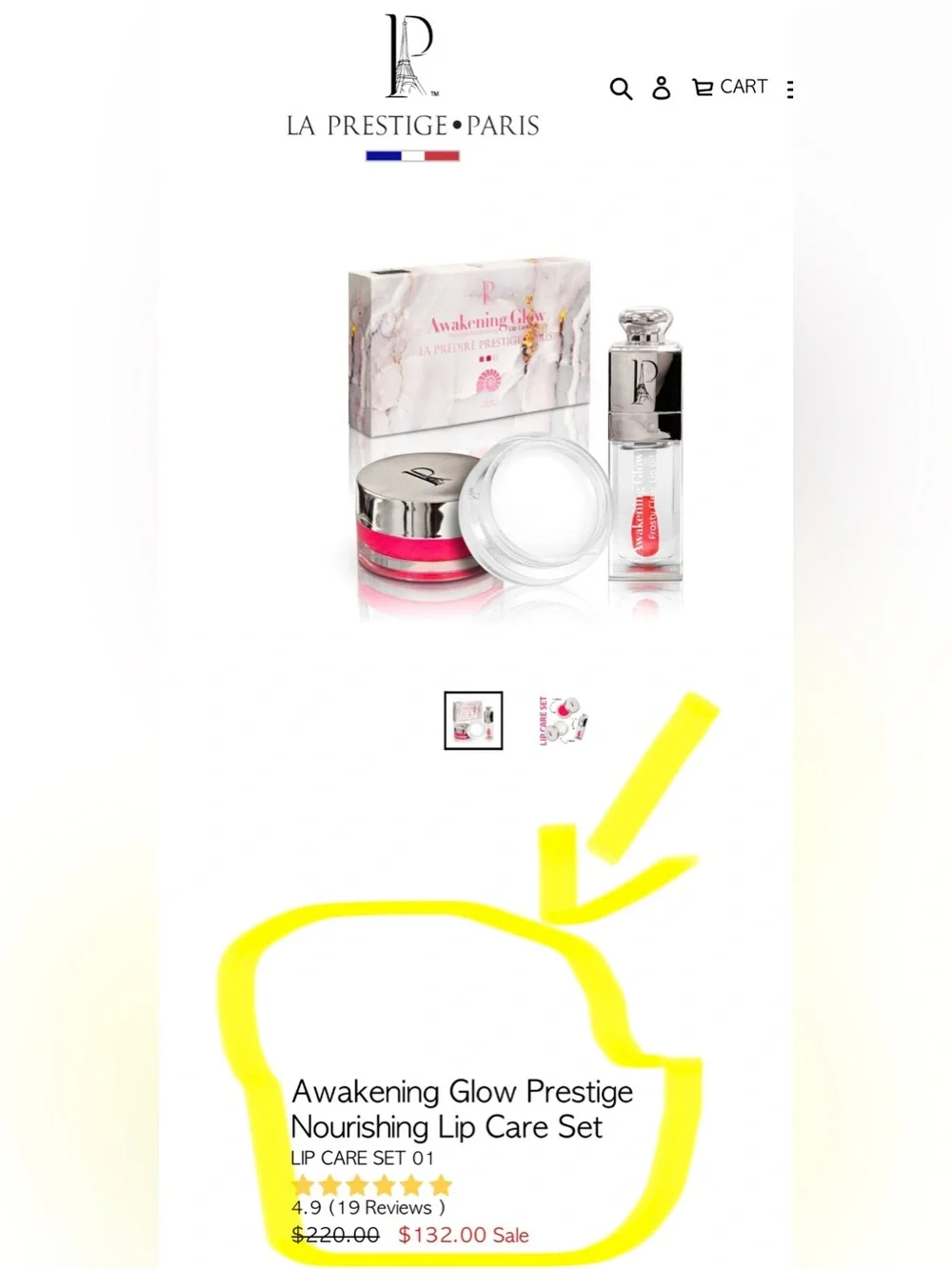 La Prestige Paris Awakening Glow 3 Piece Lip Care Set